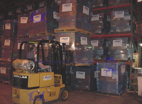 Medicine pallet loading at MAP